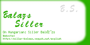 balazs siller business card